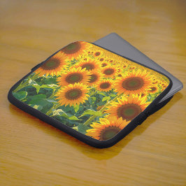 Funda para portátil de girasoles