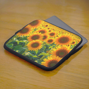 Funda para portátil de girasoles