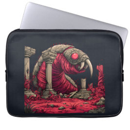 Funda para portátil de gusano alienígena rojo giga