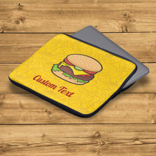 Funda para portátil de hamburguesa con queso