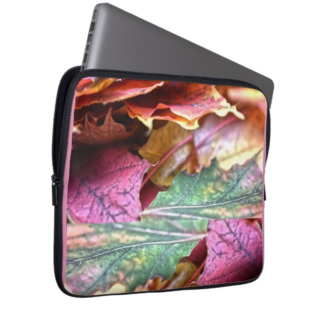Funda para portátil de hoja de otoño (Anverso derecho)