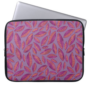 Funda para portátil de hojas de otoño lila/moradas