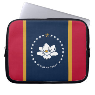 Funda para portátil de la bandera de Mississippi