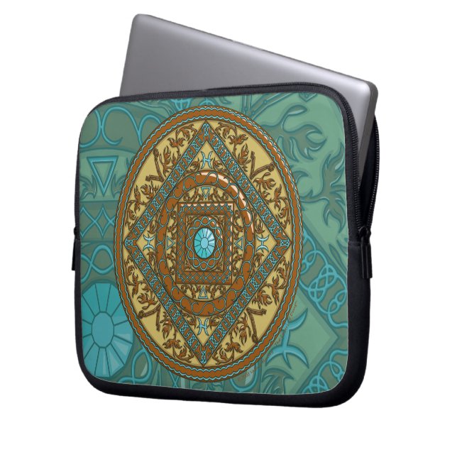 Funda para portátil de Mandala de Piscis (Anverso izquierdo)