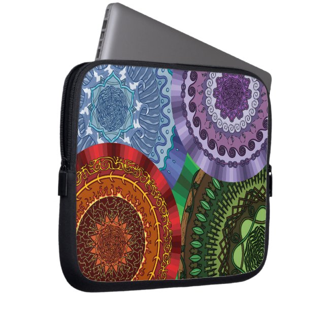 Funda para portátil de Mandalas de los Elementos (Anverso derecho)