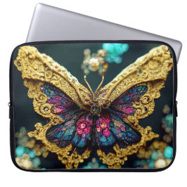 Funda para portátil de mariposa de Gemstone oro co