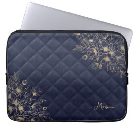 Funda para portátil de neoprena Hojas Doradas Ele