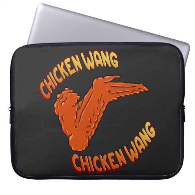 Funda para portátil de neopreno con ala de pollo (Frente)