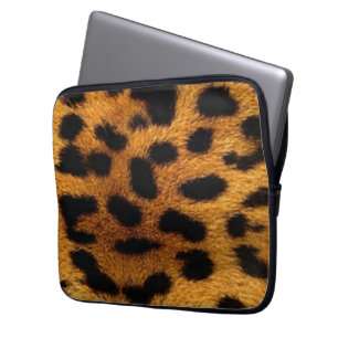Funda para portátil de neopreno de cuero de tigre