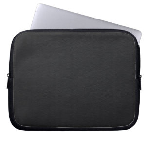 Funda para portátil de neopreno de cuero negro de