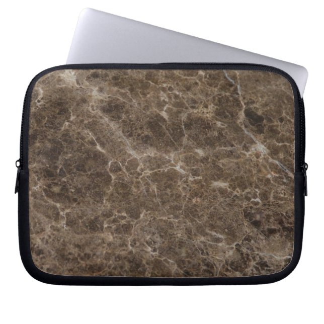 Funda para portátil de neopreno de mármol negro de (Frente)
