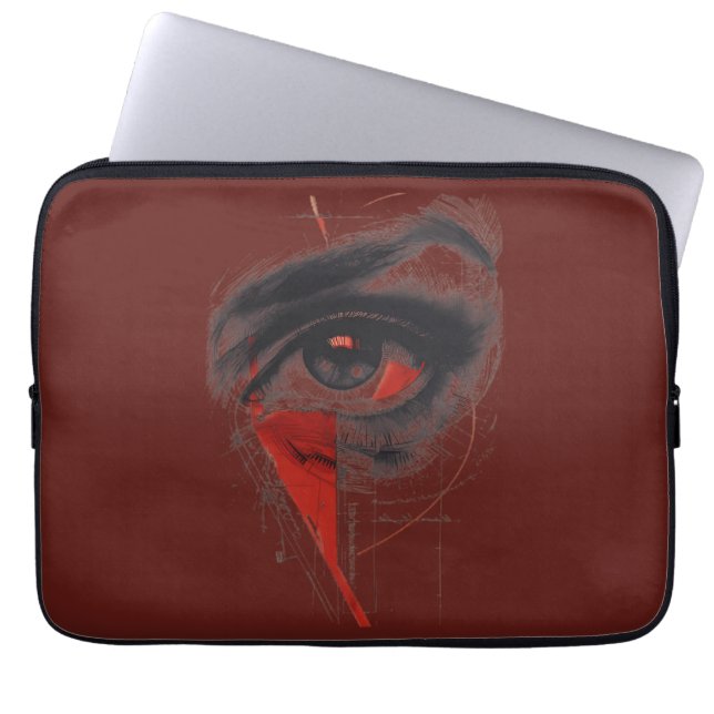 Funda para portátil de ojo abstracto (Frente)