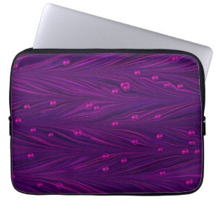 Funda para portátil de perlas rosa caliente púrpur