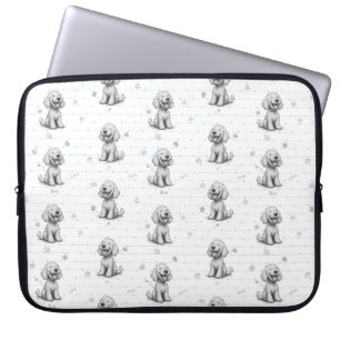 Funda para portátil de perro garabato