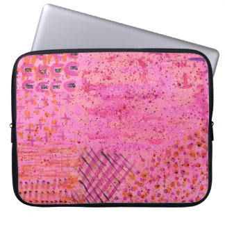 Funda para portátil de pintura abstracta púrpura r