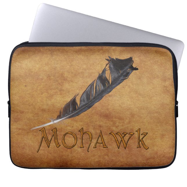 Funda para portátil de pluma nativo americano MOHA (Frente)