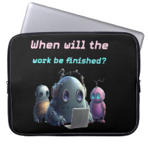 Funda para Portátil de Robots Divertidos - ¿Trabaj