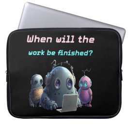 Funda para Portátil de Robots Divertidos - ¿Trabaj