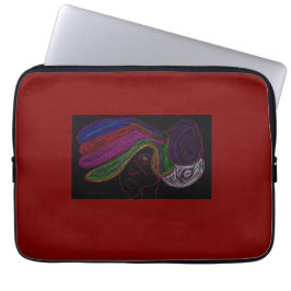 Funda para portátil de silueta de neón