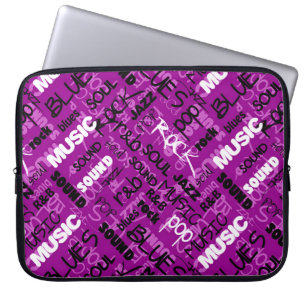 Funda para portátil de texto de música pop R & B d