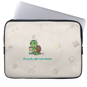 Funda para portátil de tortuga linda amante del ca