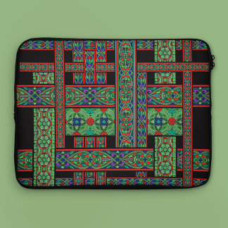 Funda para portátil de vidrio esmeralda con destel