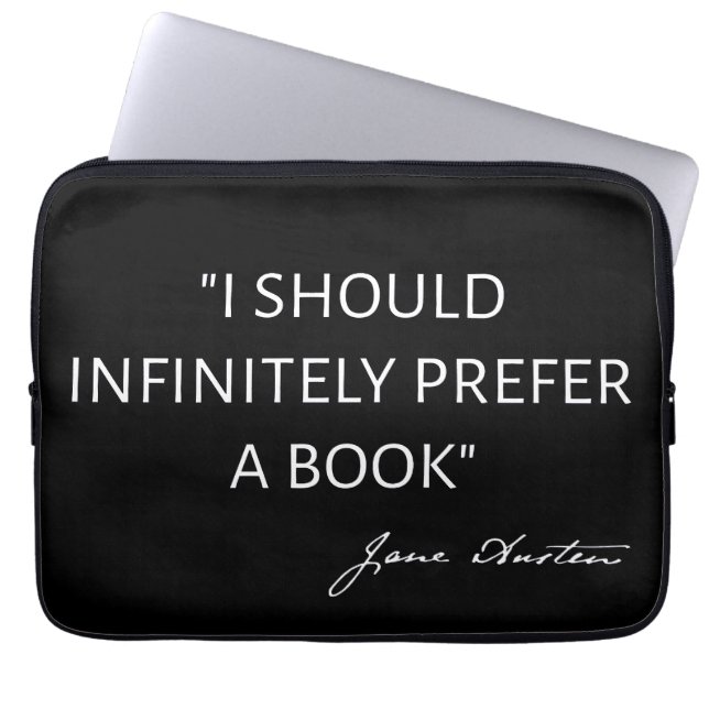 Funda Para Portátil Debería Preferir Infinitamente Un Libro - Jane Aus (Frente)
