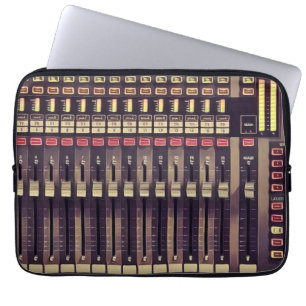 Funda Para Portátil Decoración de audio de estudio de grabación vintag