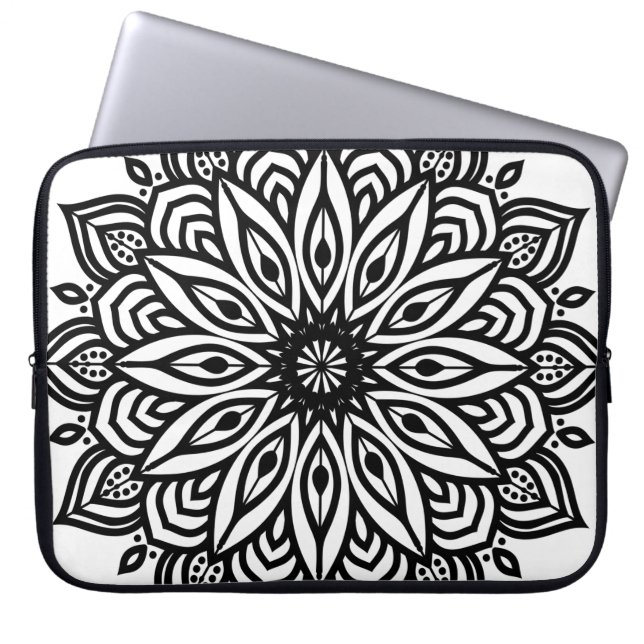 Funda Para Portátil Decoración de rosette mandala (Frente)