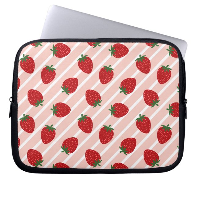 Funda Para Portátil Dedo de la franja de fresa (Frente)