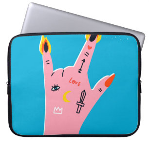 Funda Para Portátil Dedos de incendio abstractos