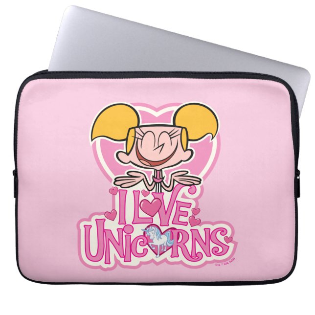 Funda Para Portátil Dee Dee - Amo Unicornios (Frente)