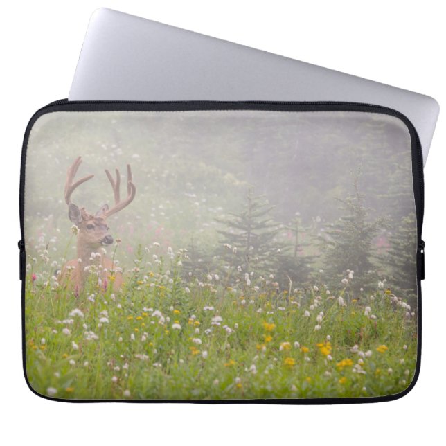 Funda Para Portátil Deer Buck | Parque nacional Monte Rainier (Frente)