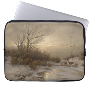 Funda Para Portátil Deer en un paisaje invernal - Désiré Thomassin