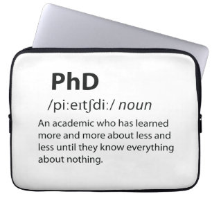 Funda Para Portátil Definición de diccionario divertida de PhD