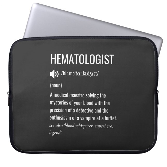 Funda Para Portátil Definición de hematólogo (Frente)