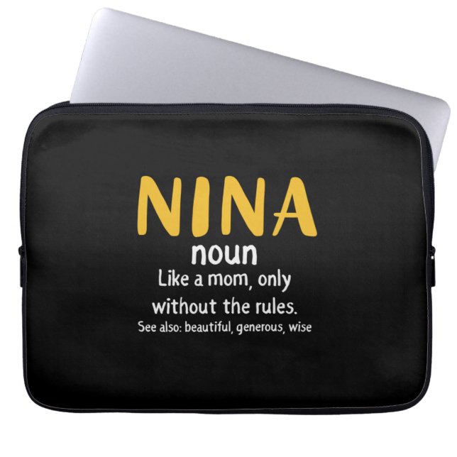 Funda Para Portátil Definición de nina de arte madre (Frente)