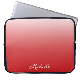 Funda Para Portátil Degradado oscuro y rojo personalizado