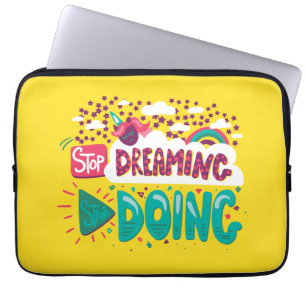 Funda Para Portátil Deja de soñar, empieza a hacer amarillo