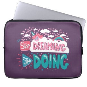 Funda Para Portátil Dejar de soñar, empezar a hacer morado