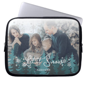 Funda Para Portátil Dejar Que La Nieve Foto de Navidades de árbol de