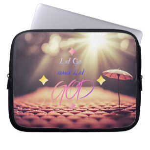 Funda Para Portátil Dejemos que Dios inspire citar el arte cristiano