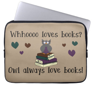 Funda Para Portátil Del búho libros del amor siempre
