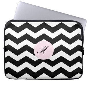 Funda para portátil del patrón de cheurón negro