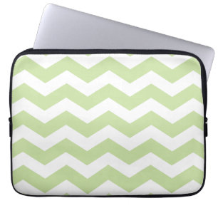 Funda para portátil del patrón de cheurón verde
