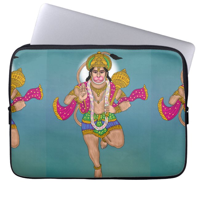 Funda para portátil del Señor Hanuman (Frente)