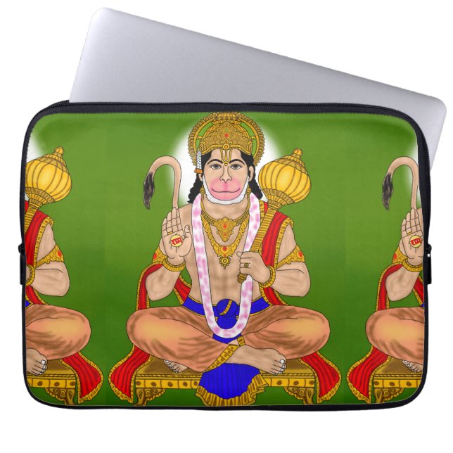 Funda para portátil del Señor Hanuman (Frente)