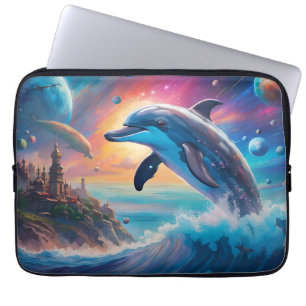 Funda Para Portátil Delfín, fantasía, planetas