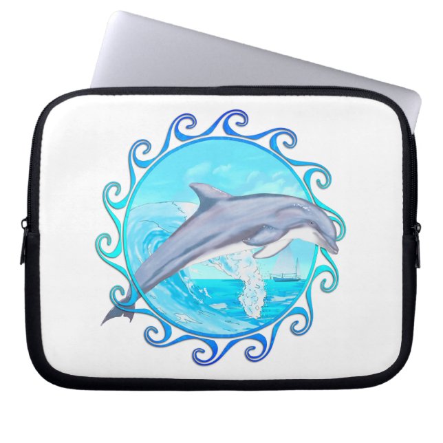 Funda Para Portátil Delfín Sun maorí (Frente)