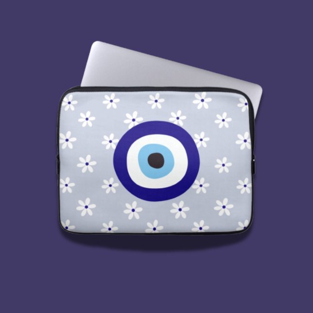 Funda Para Portátil Delicado blanco lindo Romántico de margarita azul  (Subido por el creador)